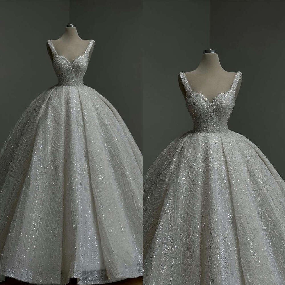 Ball Princess Gown Wedding Dresses Appliques Pattern Lace Bridal Gowns Sleeveless Sweep Train Big Custom Size Colour S 6660311