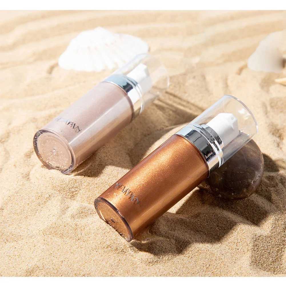 Body brightener Brown bronze oil shimmer liquid illuminator Face luminous spray highlight Latin dance matching golden luxury makeup W240812