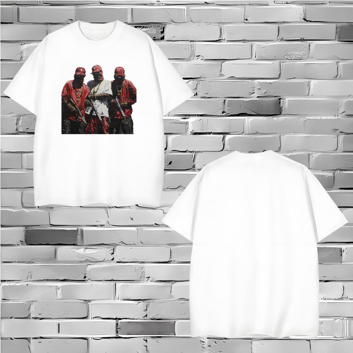 Men T Shirts 230g Cotton person Home Outdoor Breathable Anime Print Men Tees Fashion New Loose Fit Clothes