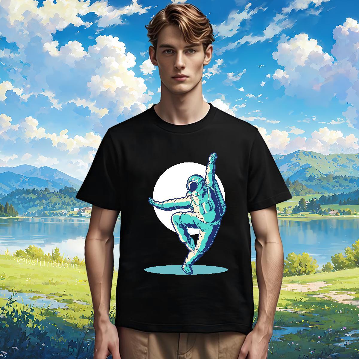 T-Shirts 230g Pure Cotton universe Outdoor Breathable Soft Anime Mens Tshirts Classic Casual Loose Fit Clothes