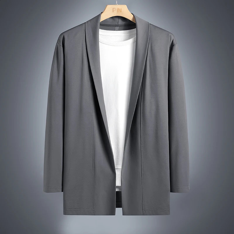 Men Jacket Cotton Coat Plus Size 6XL 7XL 8XL Oversize Black Street Trench Loose Male Business Simple Thin Windbreaker Coat 240812