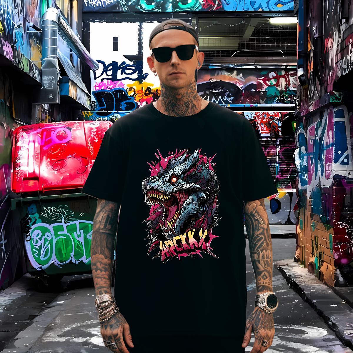 Man T Shirts 100% Cotton 230g Street wear Hip Hop Breathable Short Sleeve Customized Couples T Shirts Fashion Cool Tees Shirts