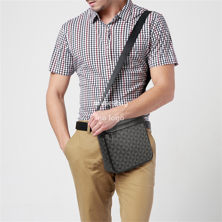 Cross-border explosive men's leather crossbody bag fashion vertical shoulder bag mobile wallet key bag everything small bag