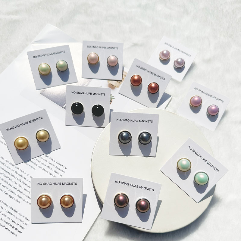 Pearl magnetic buckle scarf buckle collar clip magnetic suction buckle brooch scarf shawl fixed anti light magnetic buckle