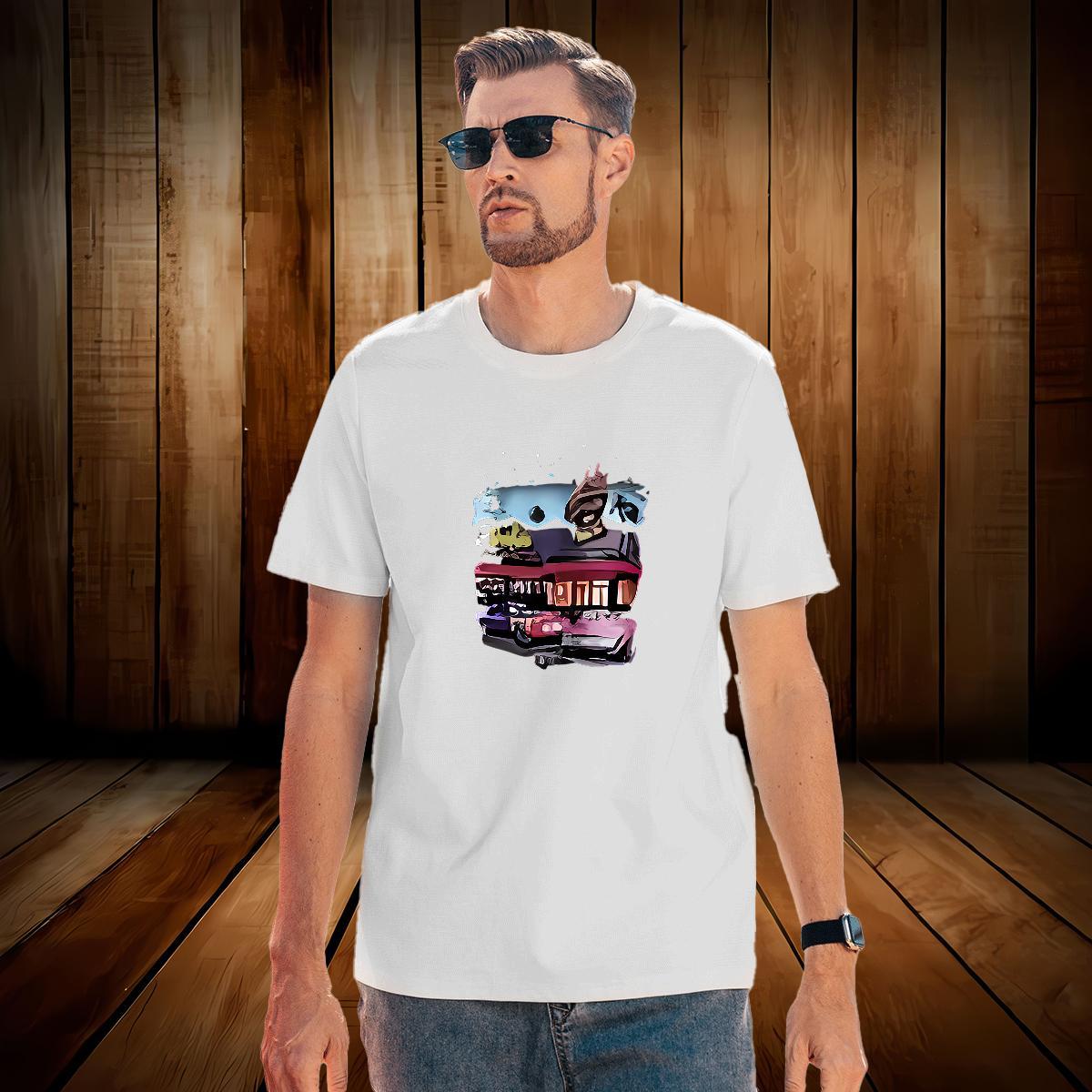 Unisex car T shirt Daily Wear Tshirt for Man Woman 100% Cotton 230g Fashion Casual Breathable Crew Neck Anime Tee Shirt