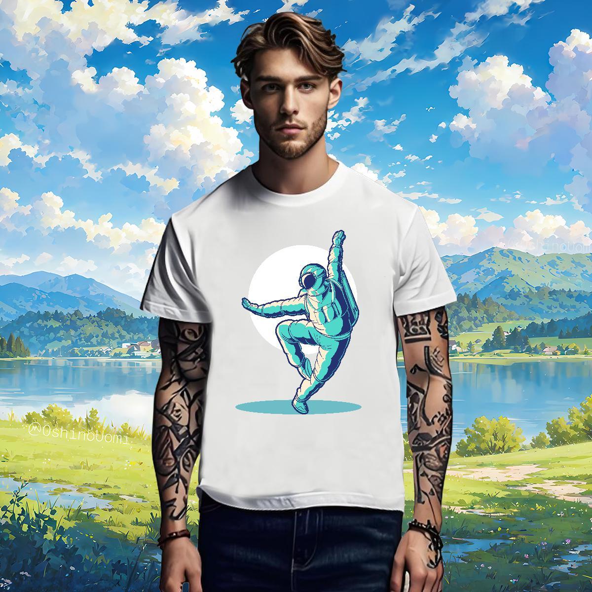 T-Shirts 230g Pure Cotton universe Outdoor Breathable Soft Anime Mens Tshirts Classic Casual Loose Fit Clothes