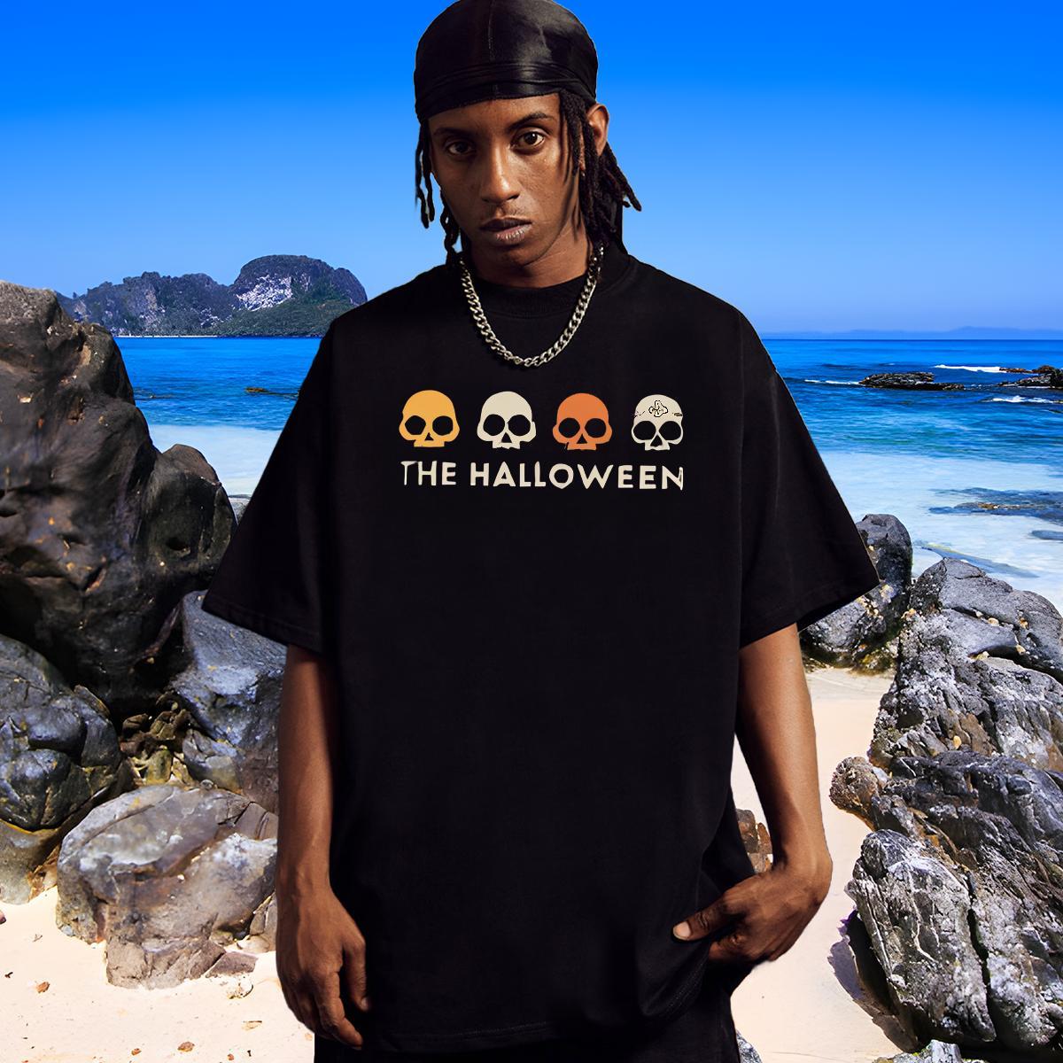 High Quality Men T Shirts monster Breathable Short Sleeve Hip Hop Black White 230g 100% Cotton Tshirt for Man Woman 2024 Summer Tees