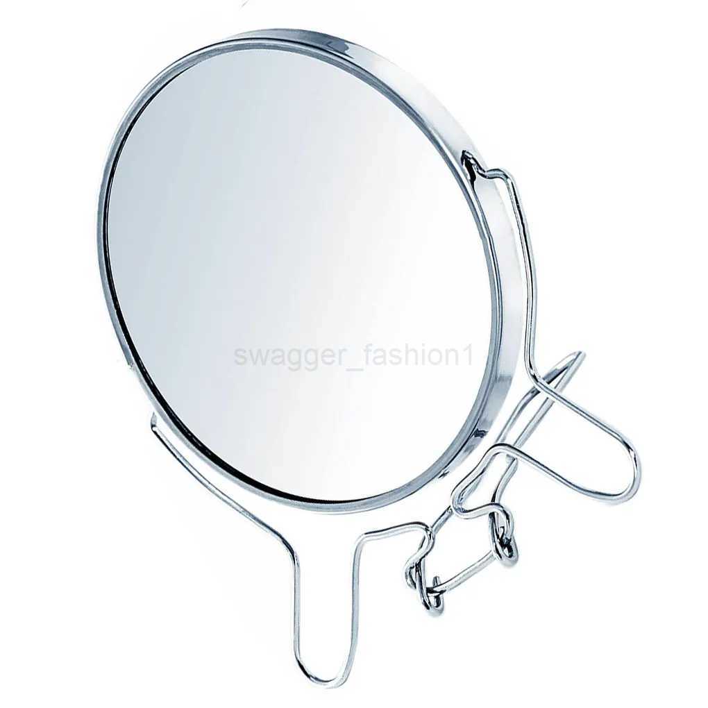 Makeup Cosmetic Mirror 4 Round 360 Degree Rotation 2 Face Tabletop Mirror Magnifier Stainless Steel Makeup Mirror StandingXJ240813