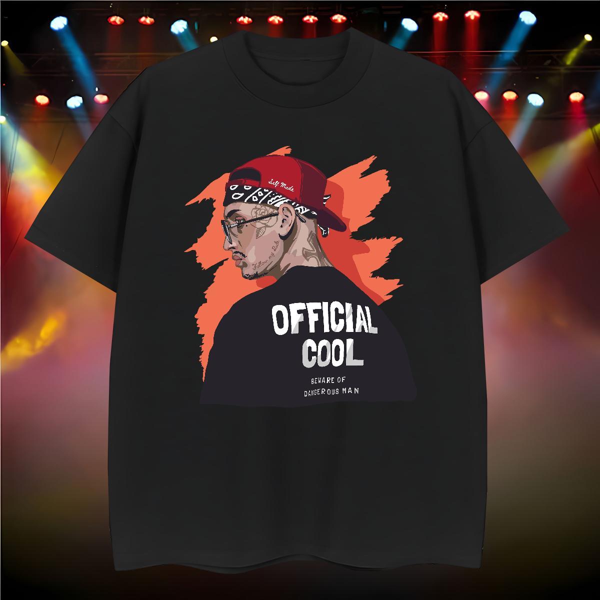 Mens T Shirts 230g 100% Cotton portrait Street Casual Pure Cotton Custom Cartoon Men Tshirts Wholesale Brand Clothings
