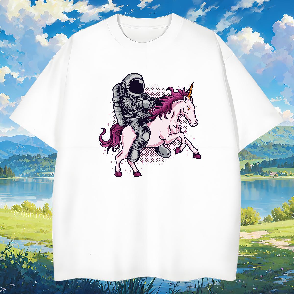 T Shirt For Man 100% Cotton 230g universe Spring Summer Breathable Short Sleeve Asian Size Men Clothes T-Shirt Fashion New Brand Clothings