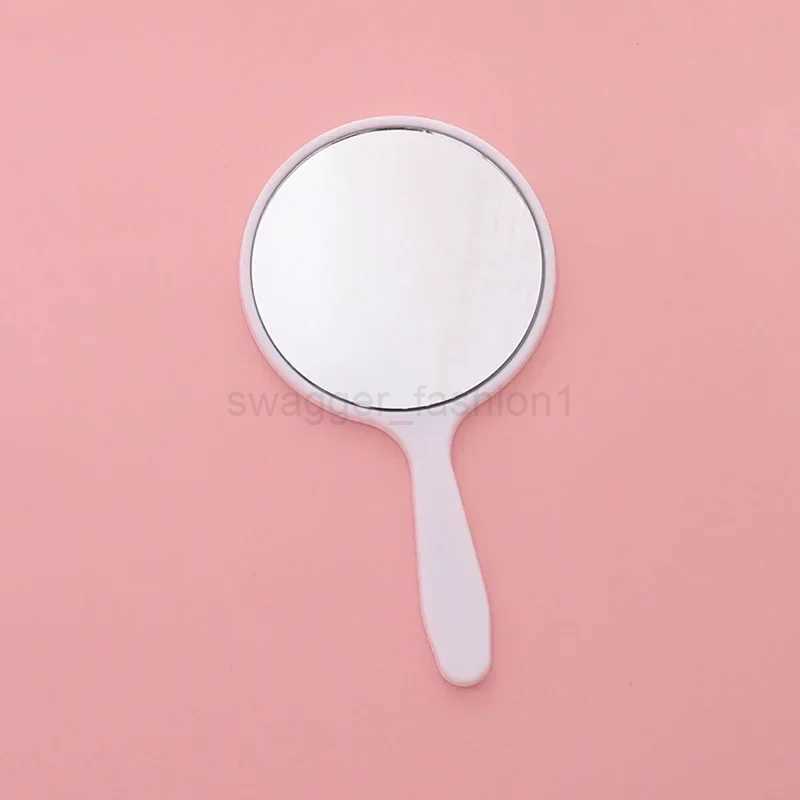 1PC Handheld Makeup Mirror Round Makeup Vanity Mirror with Handle Hand Compact Mirror Cosmetic Mirror for WomenXJ240813