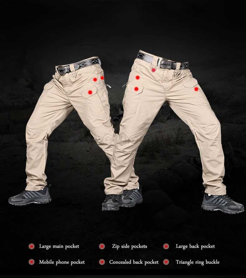 Military Tactical Pants Men Special Combat Trousers Multi-pocket Waterproof Wear-resistant Casual Training Overalls Men PantsXJ240813