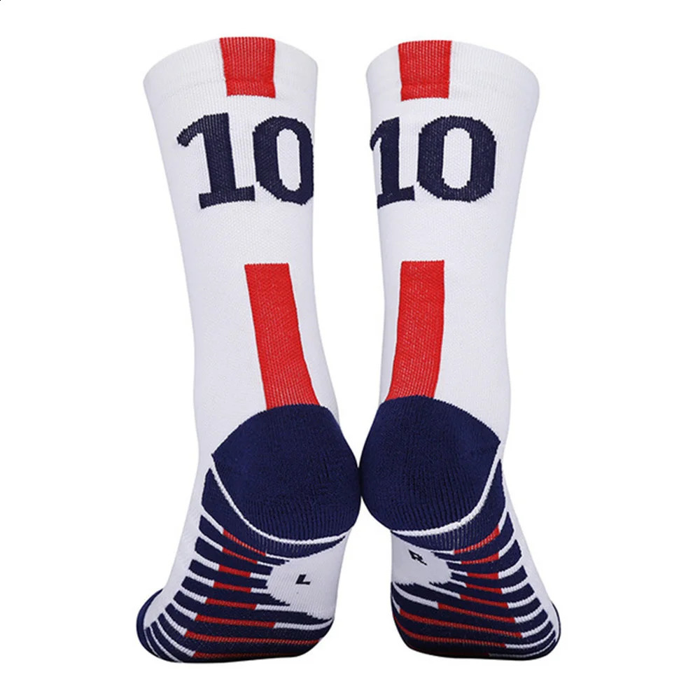 Football Yellow Number 10# 7# Blue Kids Soccer Socks Mens Sports Short Outdoor Running Fastdrying Breathable NonSlip 240805