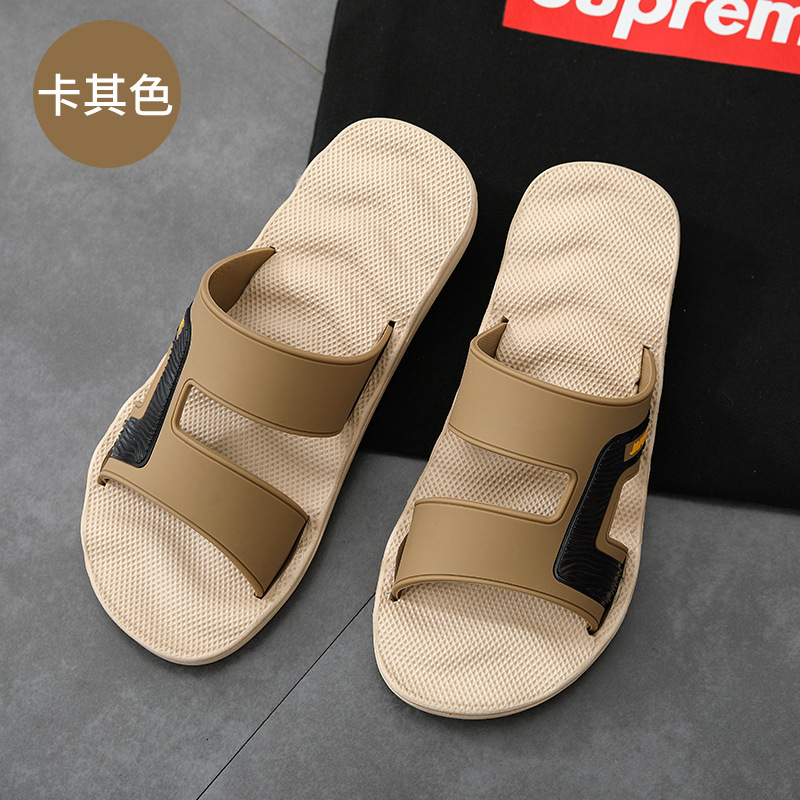 Summer new men's outdoor wear anti slip massage shoes, large shower shoes, men's home slippers