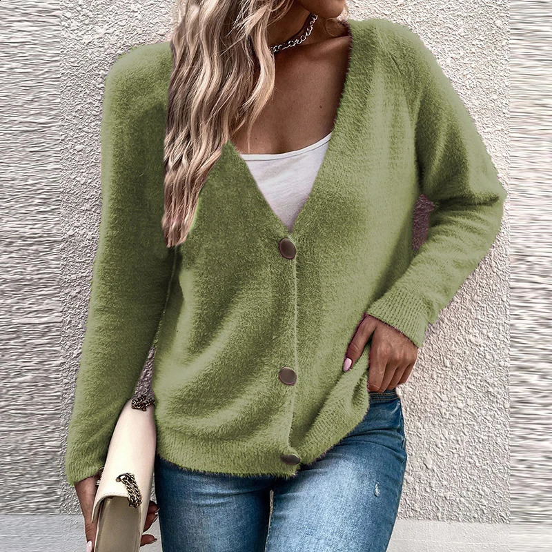 Women Casual Short Knitted Cardigan Autumn Winter Short Jackets For Women Fashion Loose Long Sleeve Coat Tops 240812