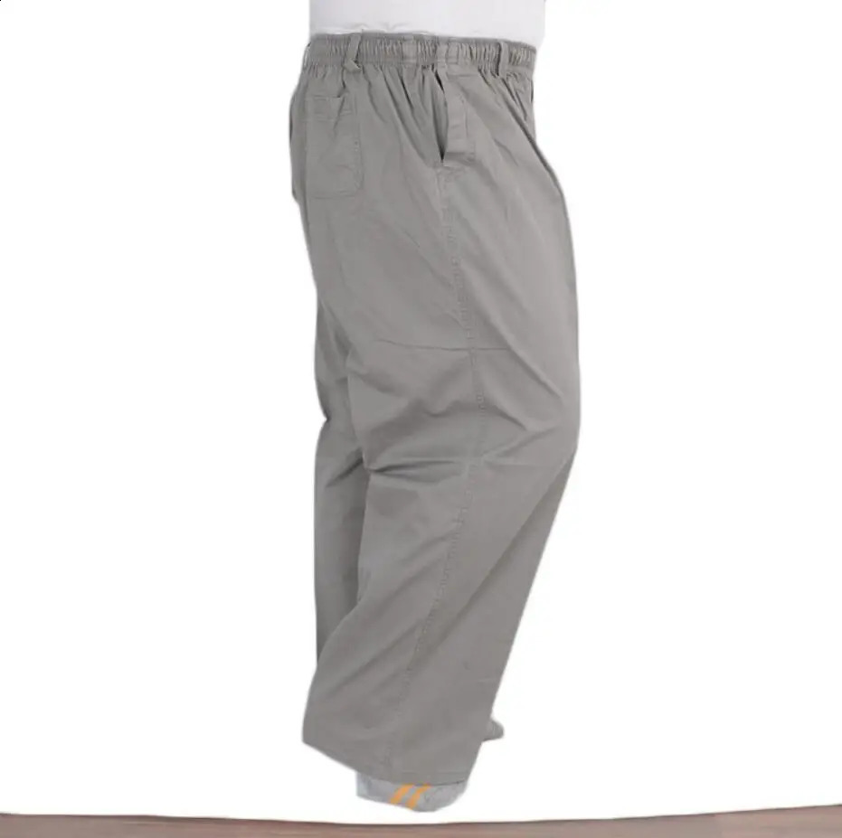 165KG Summer Plus Size 8XL 10XL 11XL 12XL 13XL Pants Men Cotton Breathable Stretch Pants Loose Trousers 240812