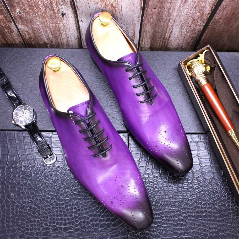 CMM Mens Leather Shoes Hand Polished Genuine Leather Pointed Business Casual Shoes Mens Shoes