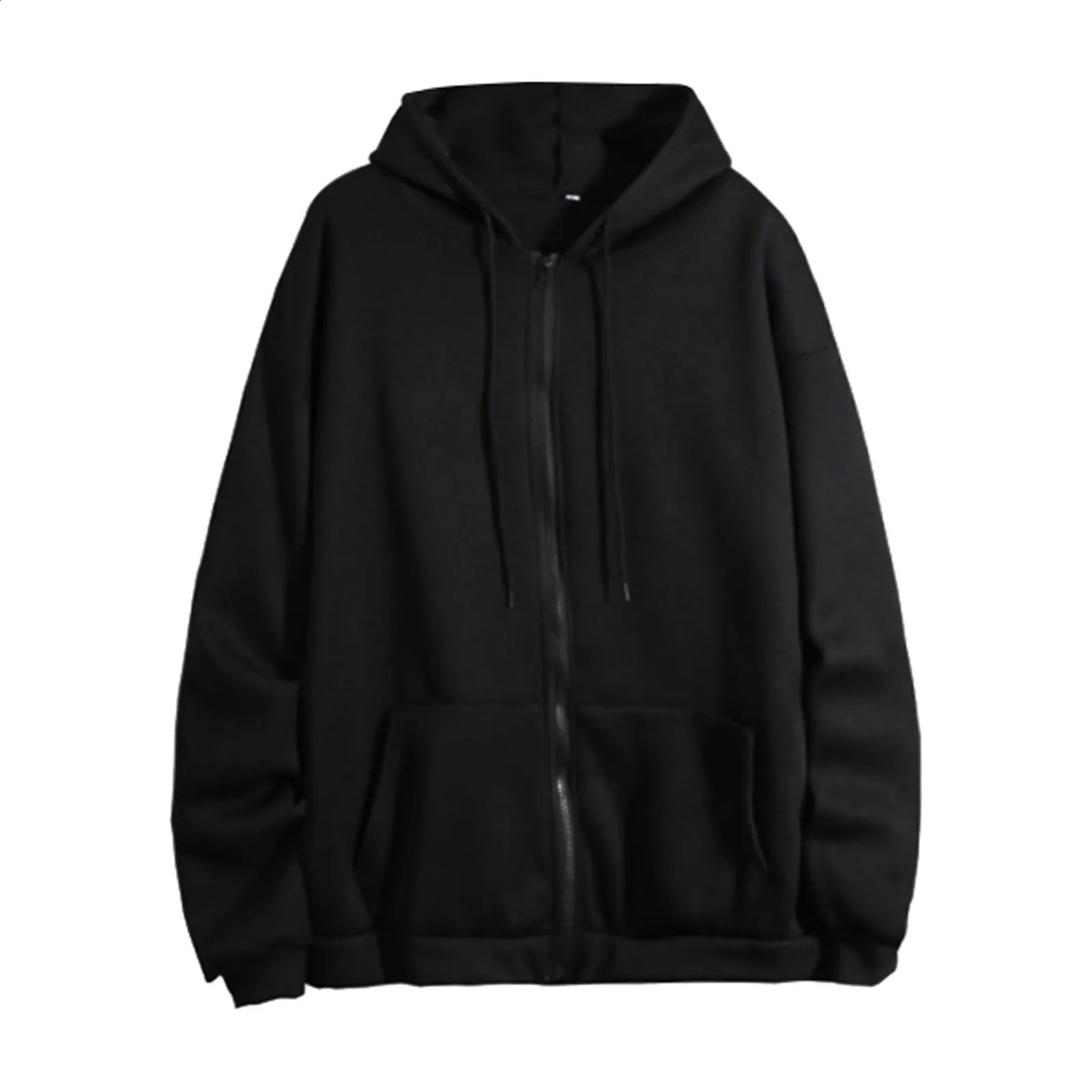 Zip Up Hooded Sweatshirt Loose Women Hoodies Casual Solid Color Harajuku Korean Loose Couple Hoodie Jacket Coat Streetwear 240812