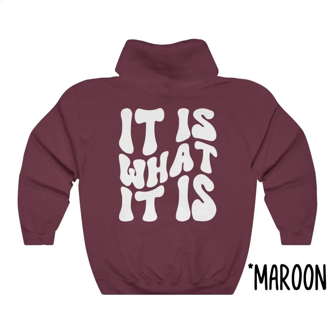 It is what it graphic hoodie Boho VSCO aesthetic preppy clothes retro sweatshirt Trendy Preppy Tumblr Pullover 240812