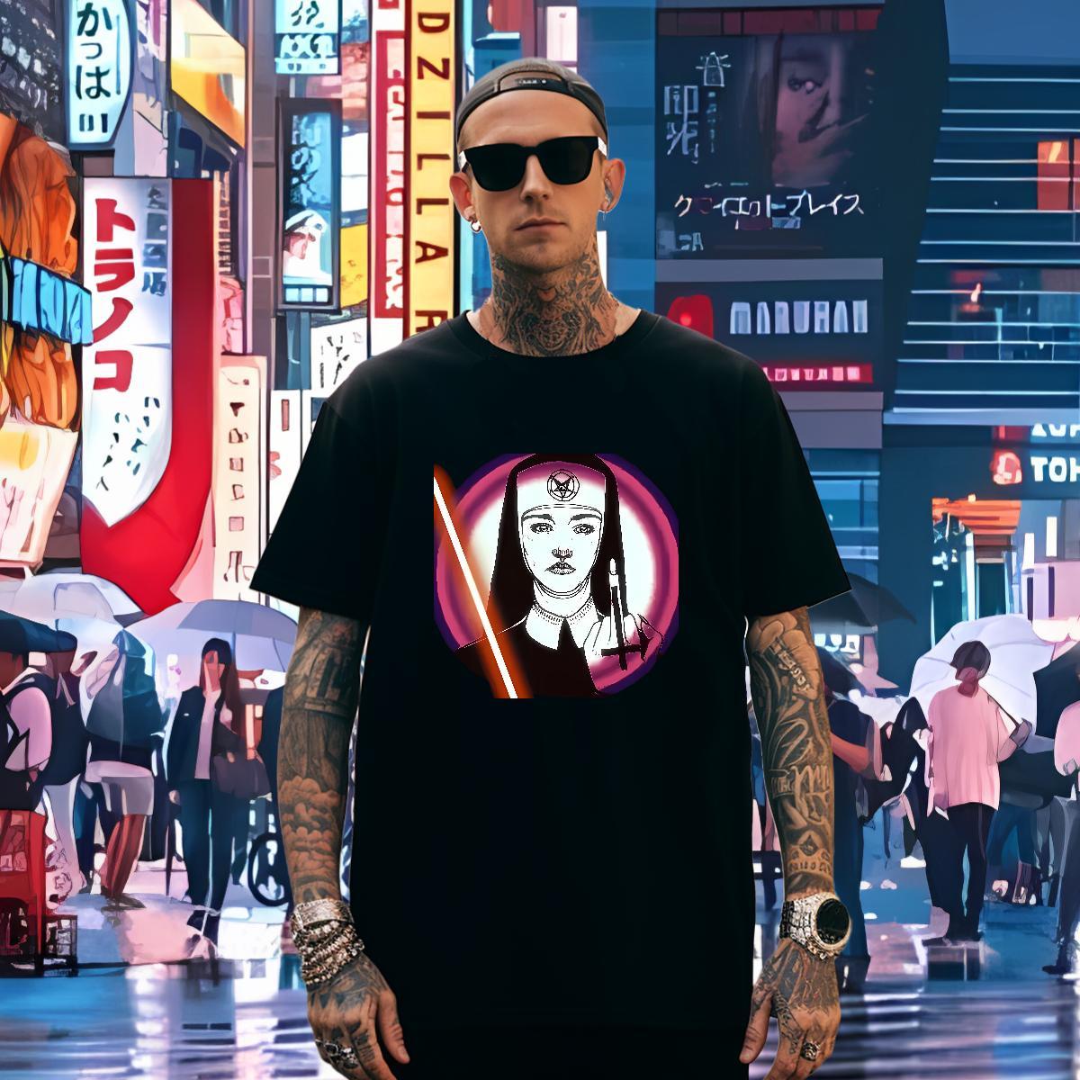 T-Shirts 230g Pure Cotton nun Sport Breathable Short Sleeve Oversized 4XL Men Tops Tees New Unisex Tops Shirt