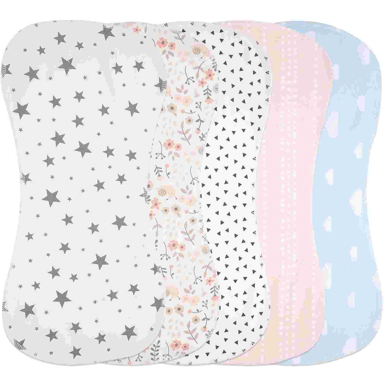 Bibs Burp Cloths 5 Pcs Burp Cloth Newborn Burping Rags Infant Towels Bath Girl Cloths Bibs and Cotton BabyL4812