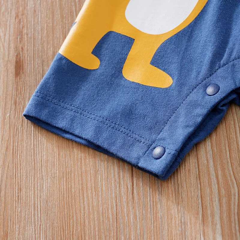 Baby clothing cute cartoon dinosaur 3D printing comfortable and soft 0-18 boys and girls summer short sleeved baby jumpsuit W240812
