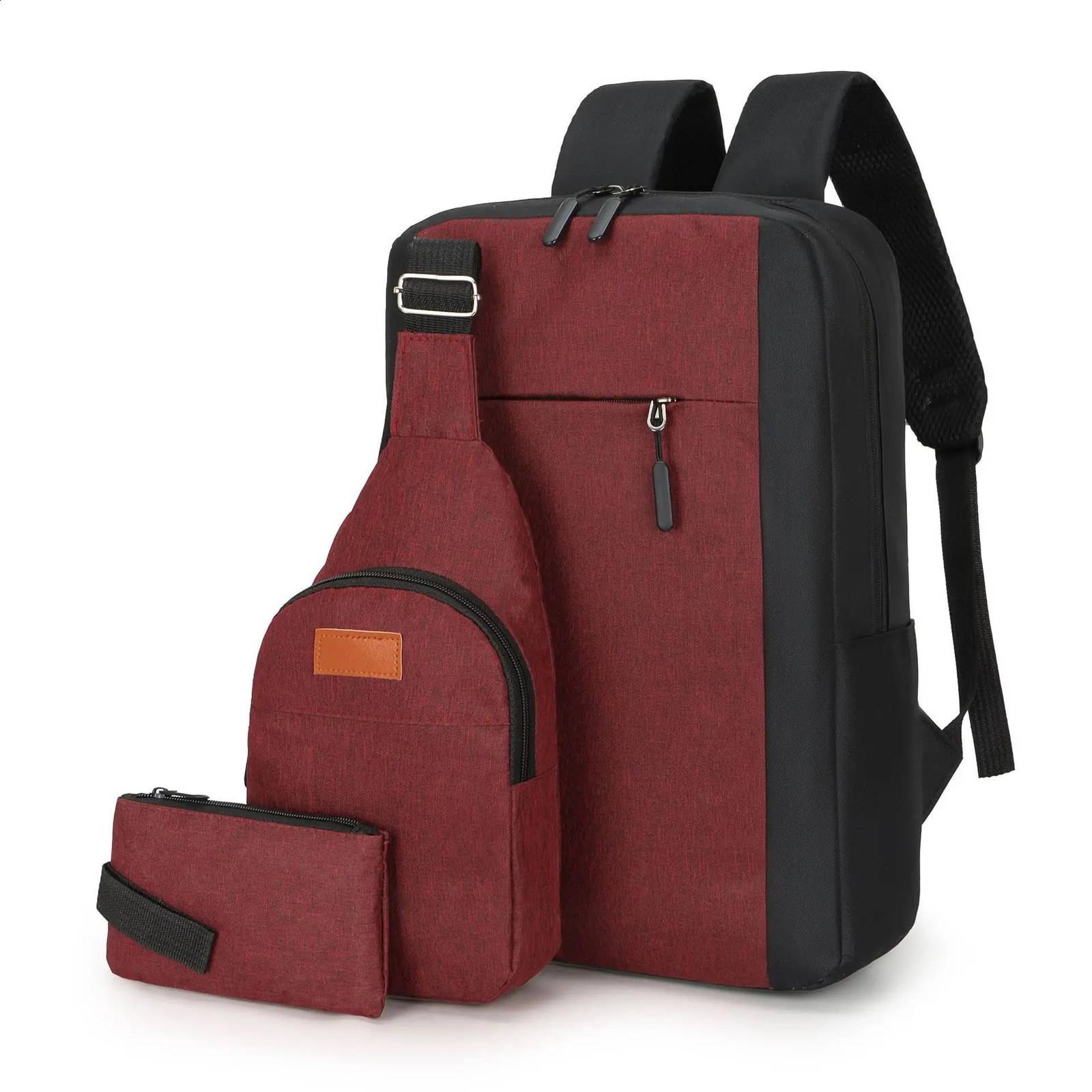 Waterproof and antitheft business laptop backpack with USB charging port luggage handheld bag set mens clothing webbing 240813