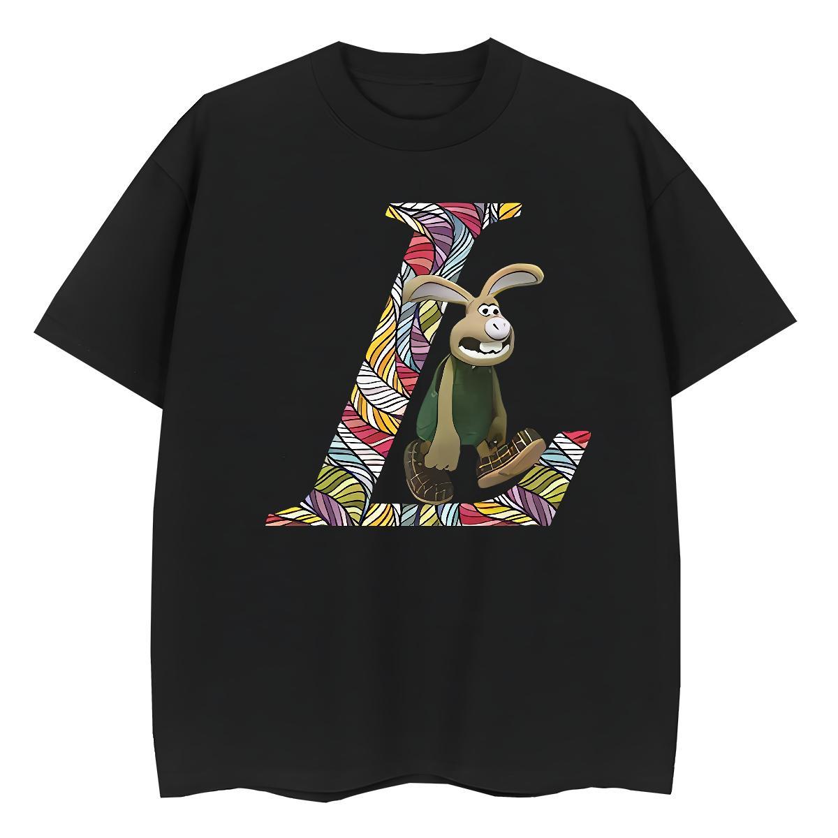 Loose T Shirts Men rabbit Breathable Short Sleeve Home Outdoor Custom Printing 230g Cotton Couples T Shirts Fashion Design Clothes