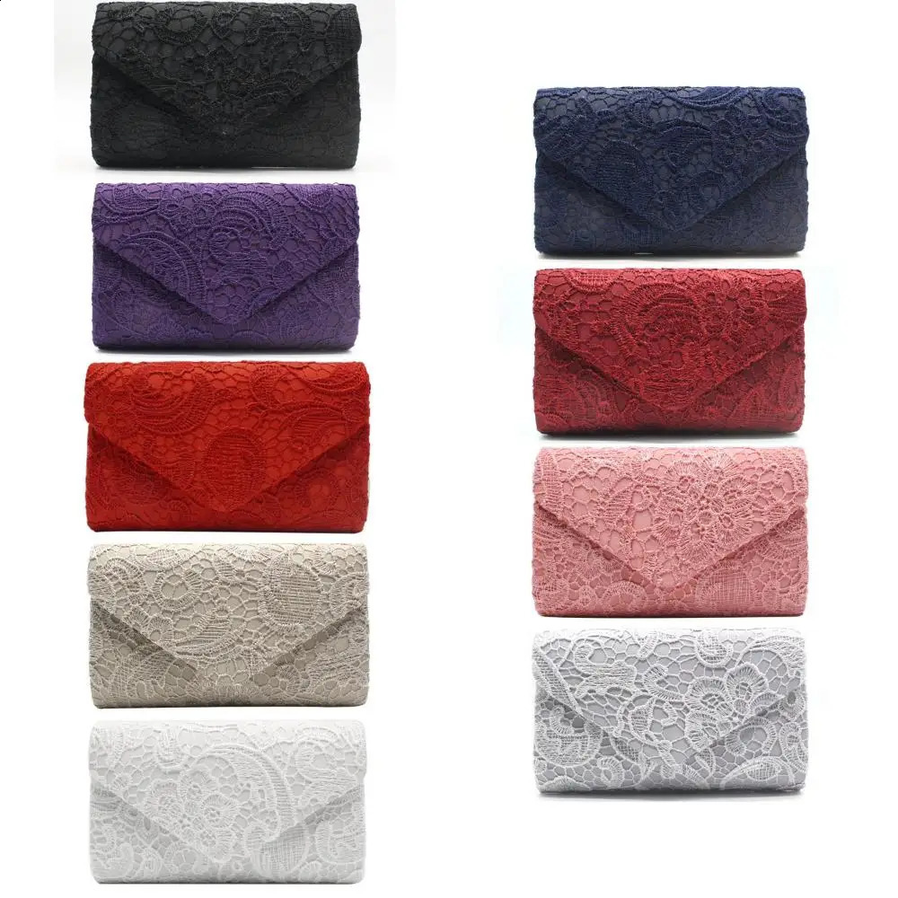 Ladies Messenger Bag Handbags Lace Clutch Evening Party Wedding Purse Envelope Fashion Women Wallet 240812