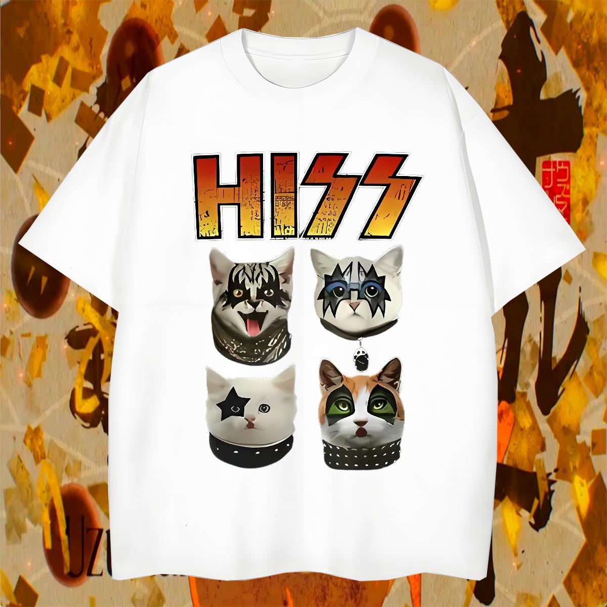 Mens T Shirts 100% Cotton 230g cat Spring Summer Crew Neck Breathable Custom Printing Men Tshirts Designer Fashion Brand Tops