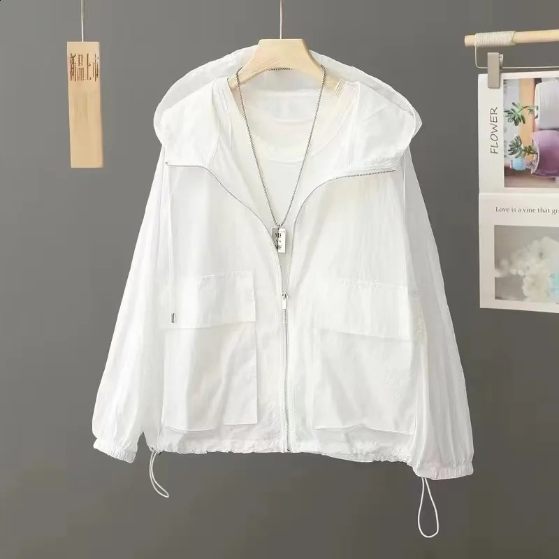 Women Sunscreen Coat Loose Large Size Breathable SunProtective Clothing Jacket Fashion Outdoor Thin QuickDrying Top Female 240812
