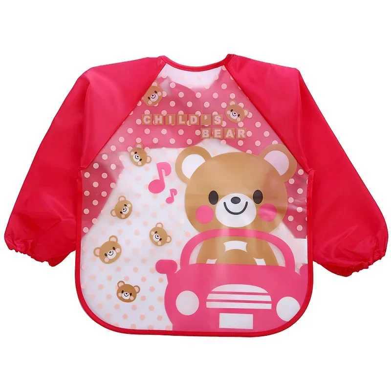 Bibs Burp Cloths Baby Waterproof Bibs EVA Long Sleeve Children Apron Feeding Smock Bibs Kids Eating Breastplate Kid Stuff Baby Burp ClothsL4812