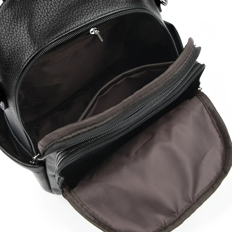 Womens backpack shoulder PU highcapacity womens school travel bag fashion 240813