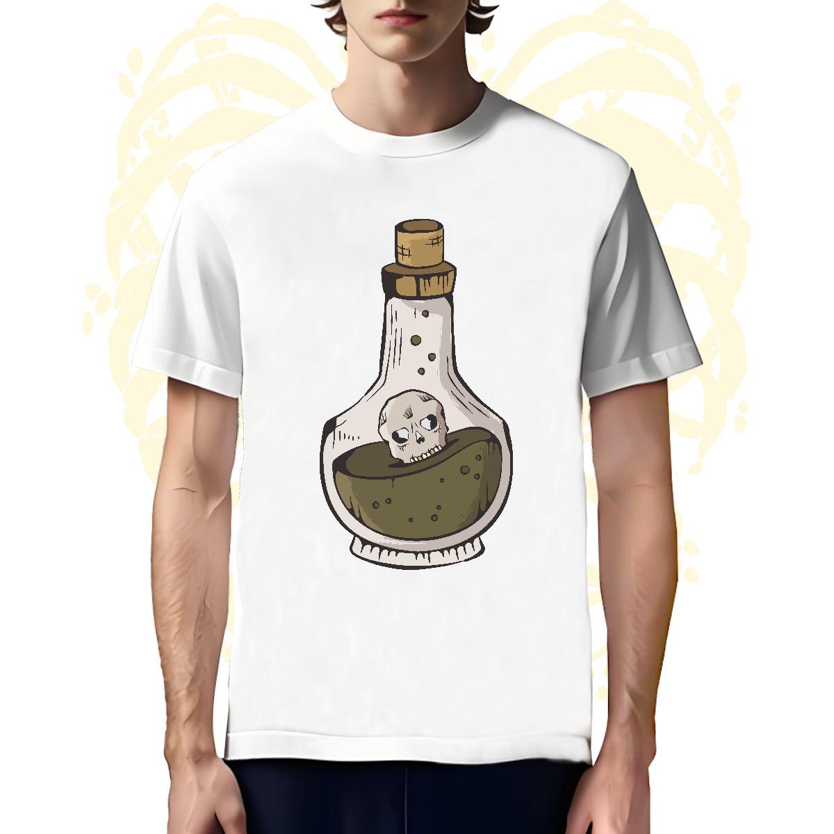 TOP Quality Man T Shirts bottle Breathable Crew Neck Beach White Plus Size 230g Pure Cotton Men Tshirts 2024 New Tees