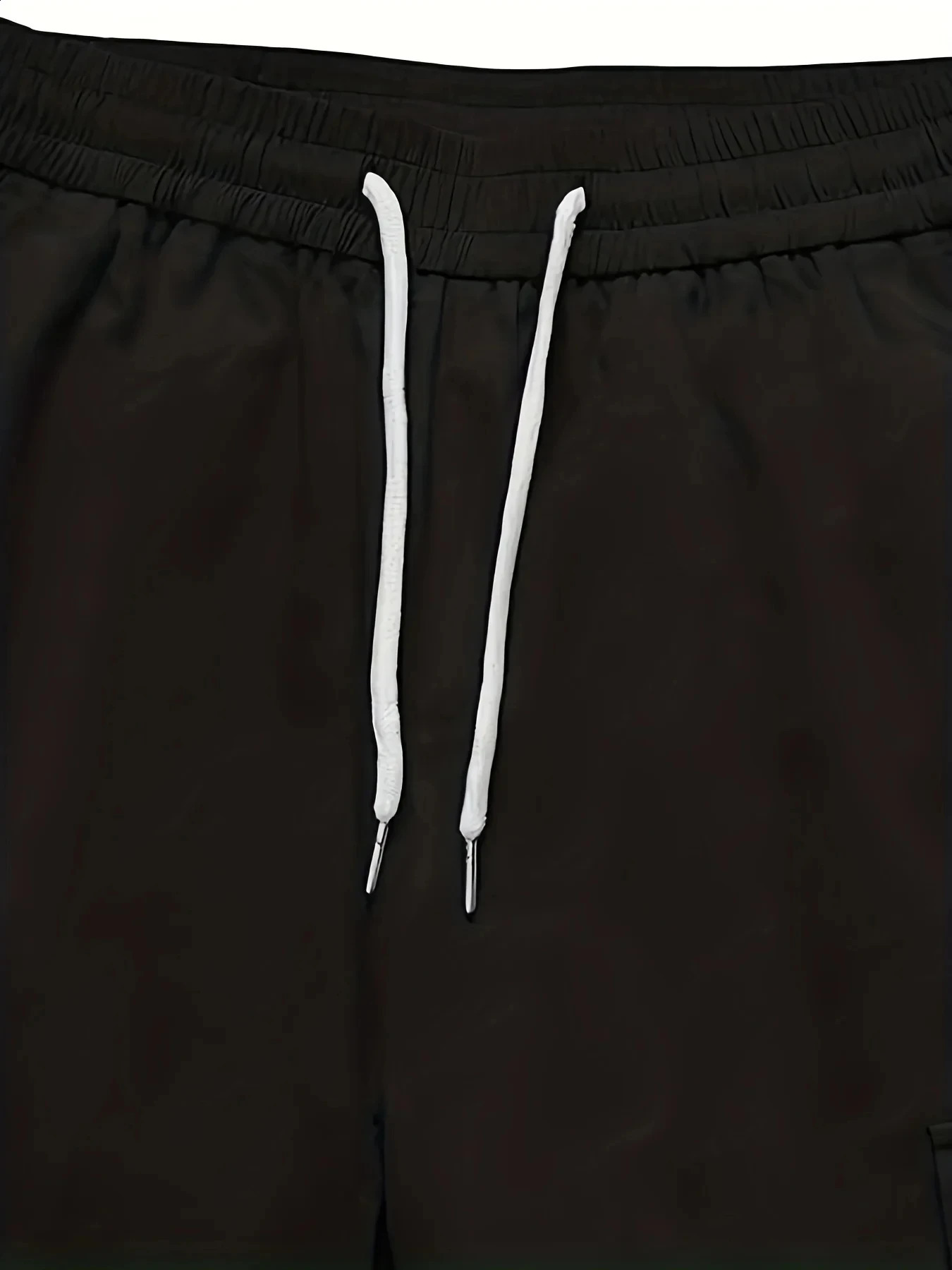 Plus Size Spring Summer Men Casual Cargo Pants Pockets Black Loose Out Door Elasticity Sports Oversize Pants 48 50 52 240812