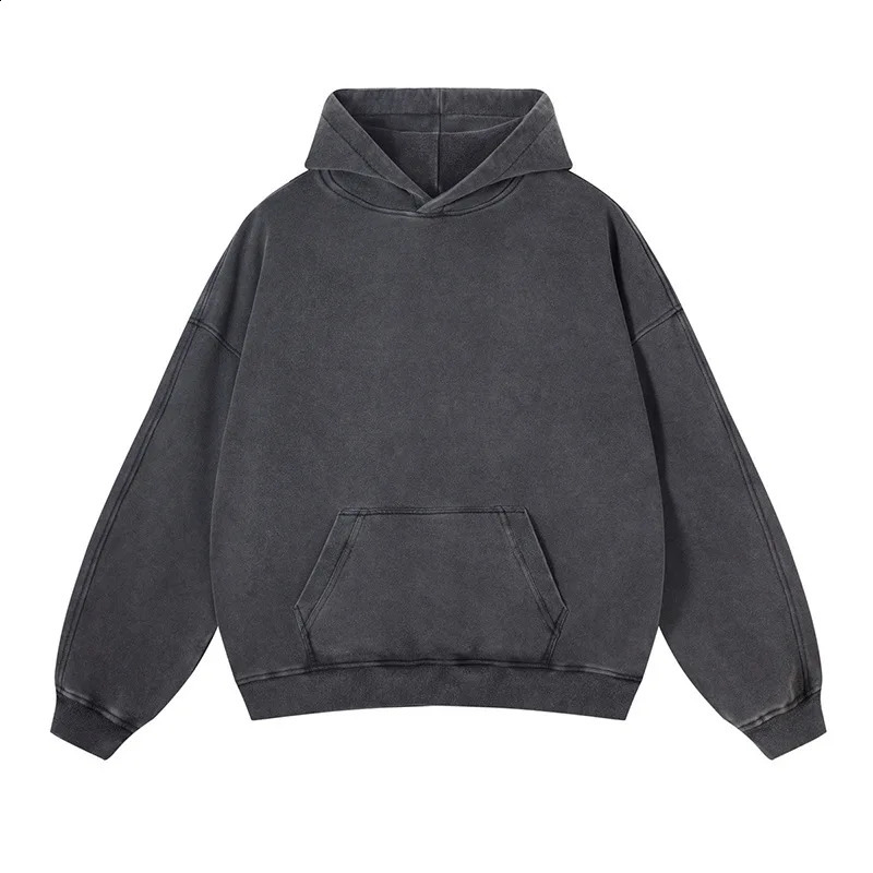 Y2k Hoodies Mens and womens Pullovers Solid color washed Hoodies Spring Vintage Gothic punk style long sleeved loose tops 240812