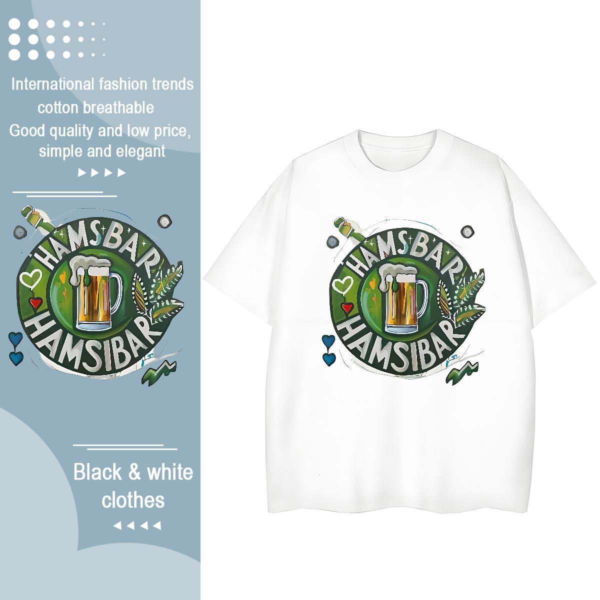 Brand T-Shirts for Men summer Round Neck Short Sleeve Street Wear Cartoon Printing L-4XL 230g Cotton Tshirt for Man Woman Designer Fashion Tops Tees