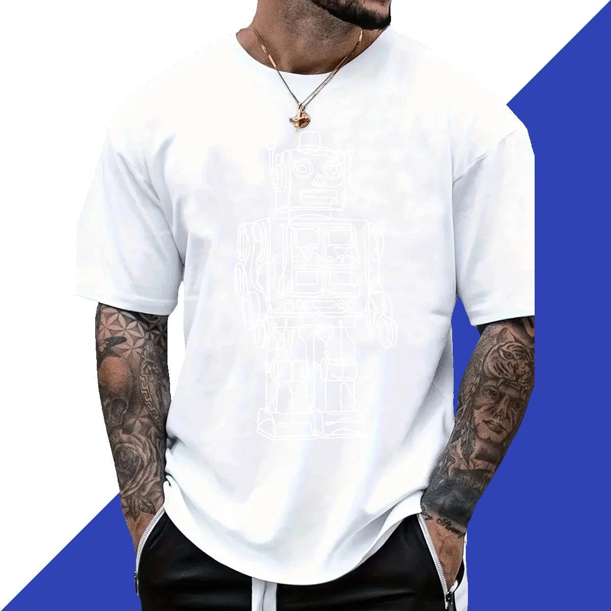 Soft Mens Tshirts Home Outdoor 230g Pure Cotton Black White Round Neck Short Sleeve ET T Shirt For Man Classic Casual Top Tees