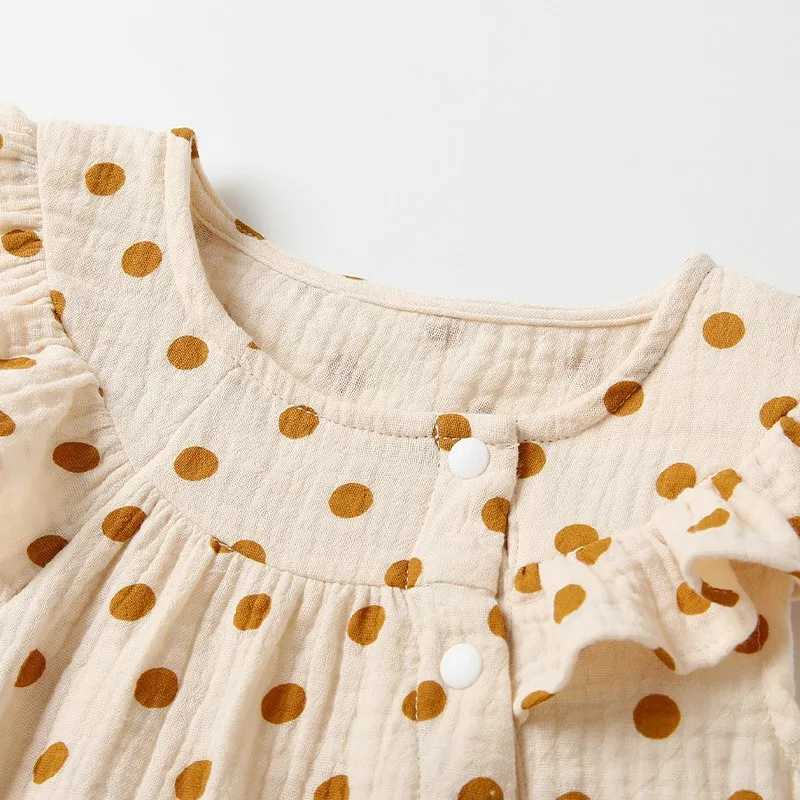 Boys and girls one-piece dress 100% pure cotton baby sleeveless jumpsuit baby solid knit thin jumpsuit W240812