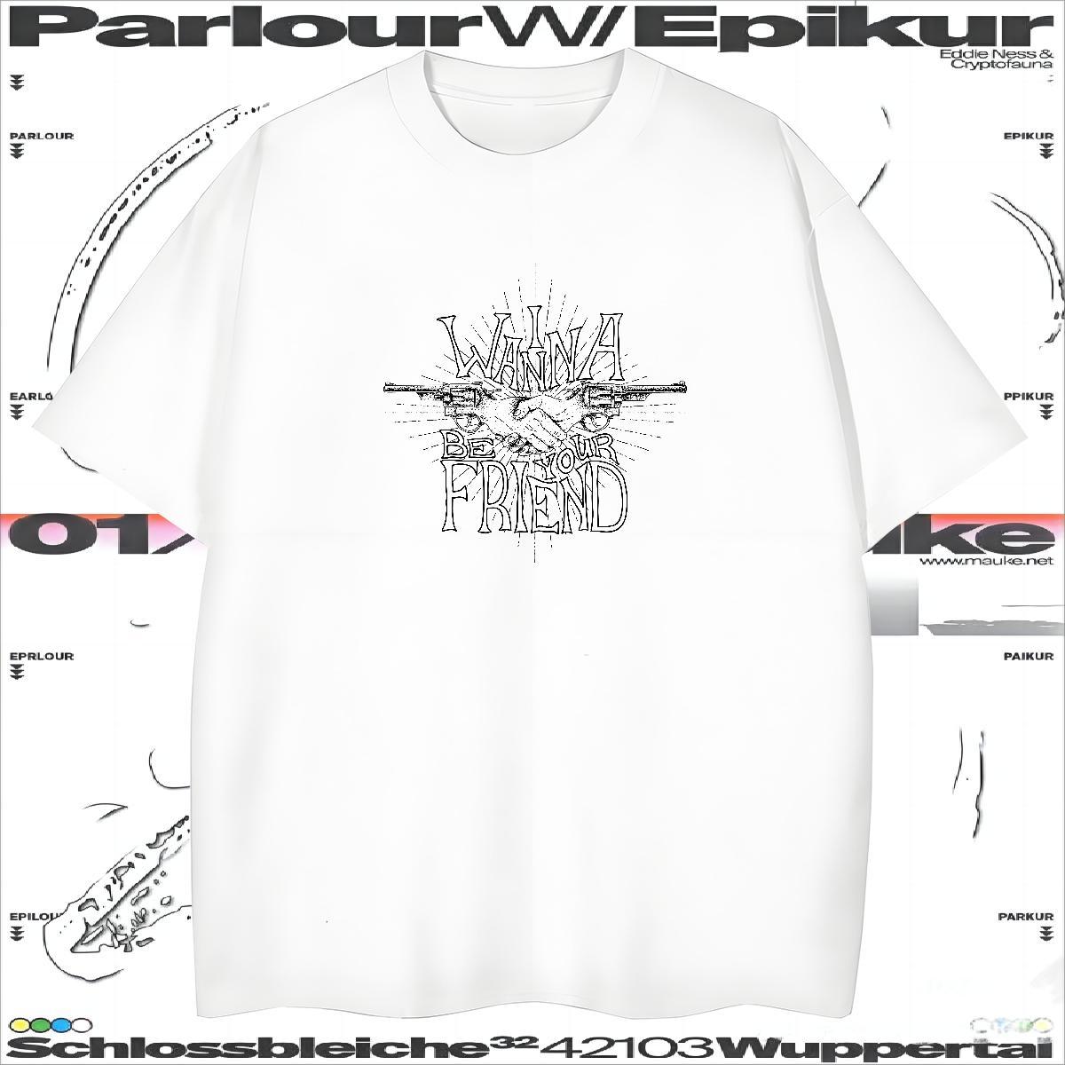 T Shirt For Man 230g 100% Cotton gun Summer Casual Short Sleeve Soft DIY Anime Mens Tshirts Fashion New Loose Fit Tees
