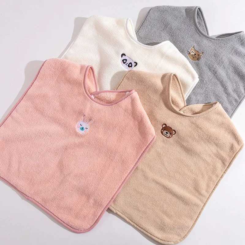 Bibs Burp Cloths 1 Pc Cute Toddler Feeding Bibs for Boy Girl Multifunctional Anti-wetting Wash Face Towel for Kids Cute Cartoon Animal Baby BibL4812