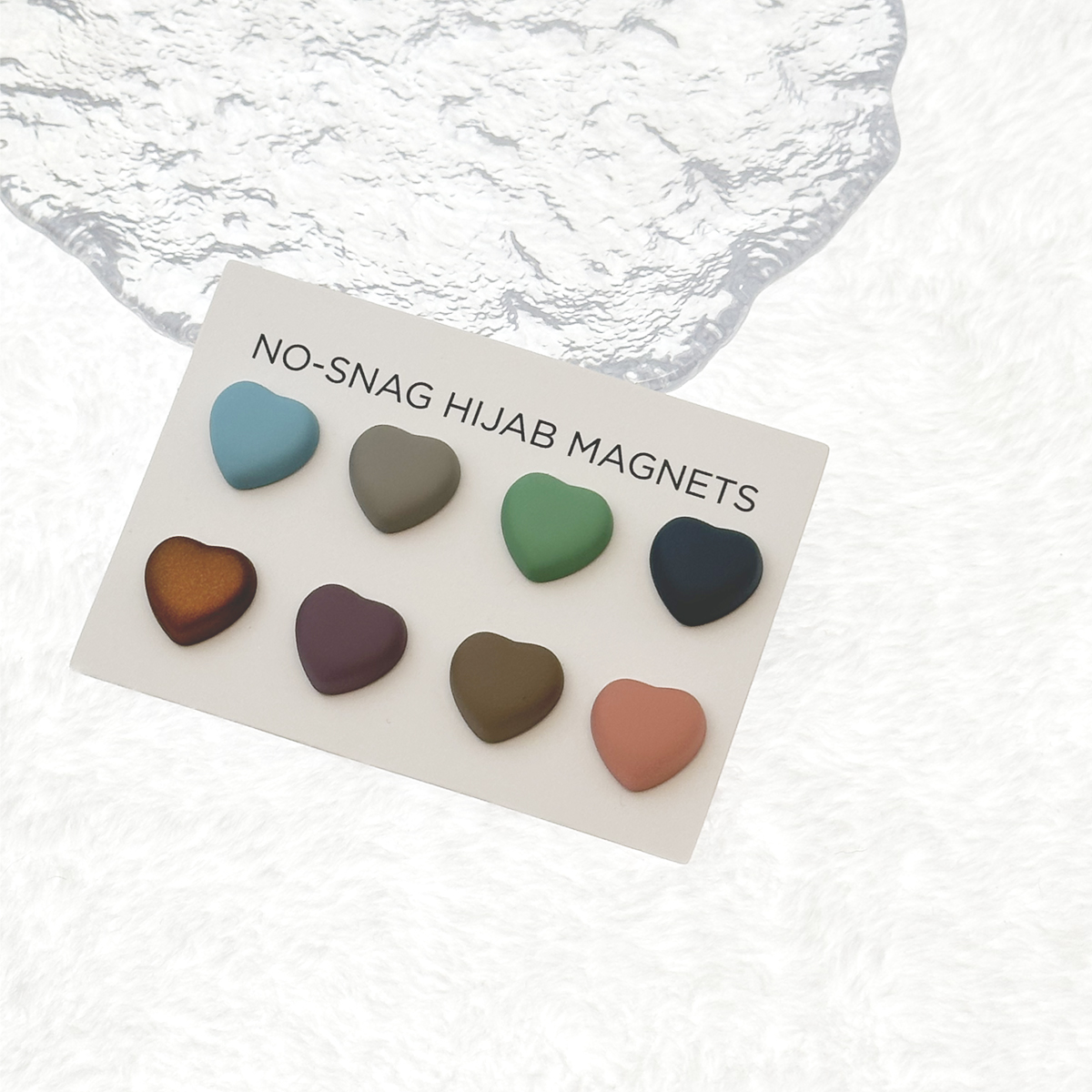 Heart magnetic button, scarf button, collar clip, magnetic suction button, brooch, scarf shawl, fixed, anti glare magnetic button