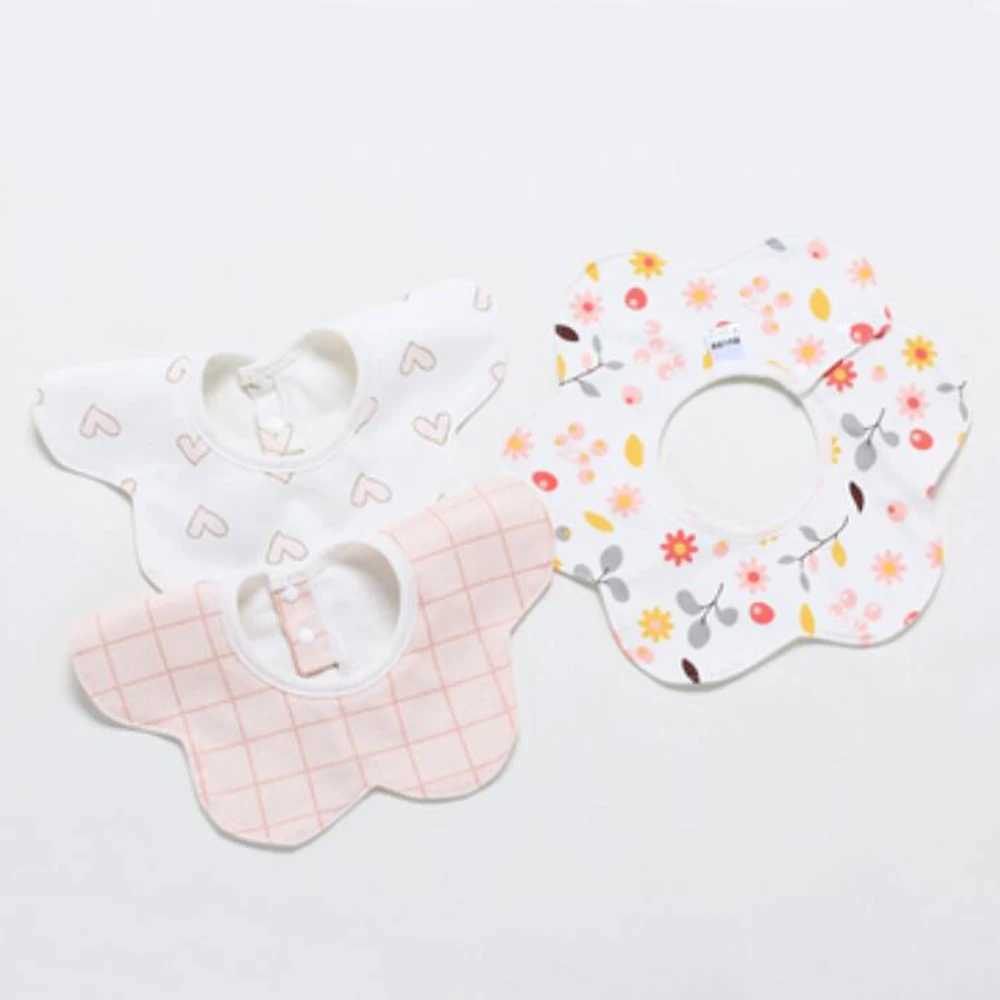 Bibs Burp Cloths 5Pcs/Lot Baby Bibs Waterproof Round 360 Degree Rotation Saliva Towel Infant Feeding Apron Newborn Stuff WholesaleL4812
