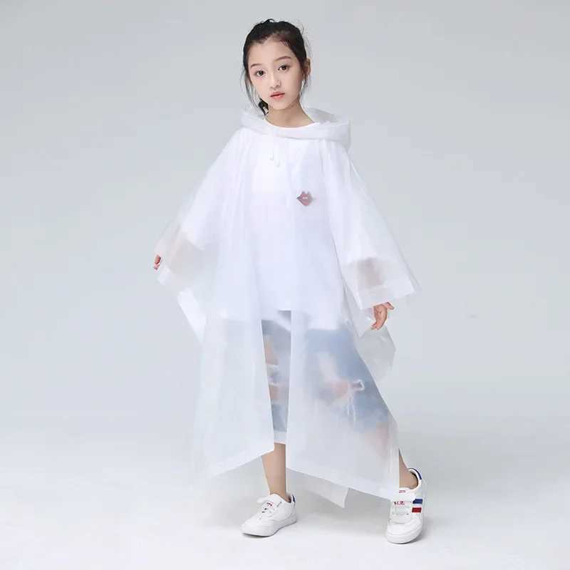 Childrens Raincoat Travel Light Fashion Cloak Raincoat Boys and Girls Student Raincoat Electric Bicycle Raincoat Y240810