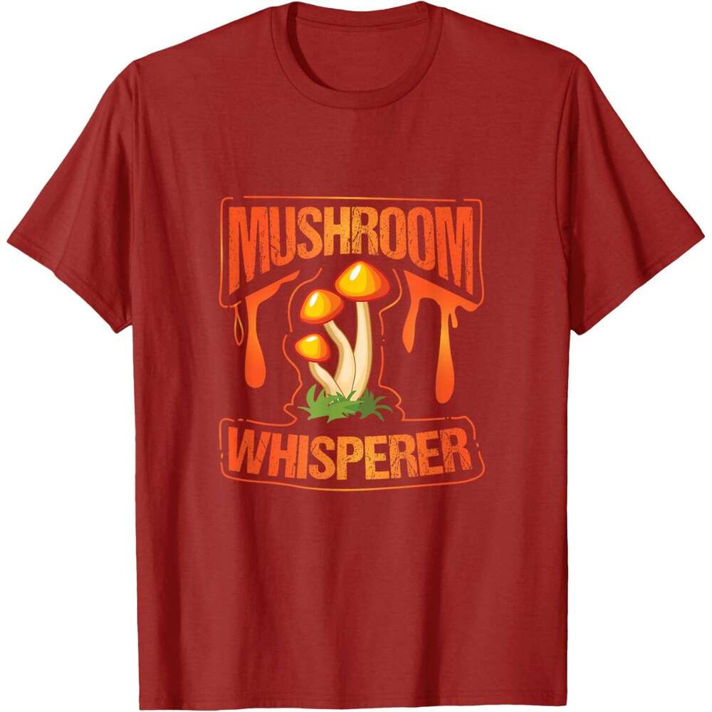 25ss Casual T shirt for Mens Mushroom Whisperer Funny Wild Mushroom Fungi Gift T-Shirt Shirts Tshirt Graphic Tee Tops Clothes Short sleeve Free shippi