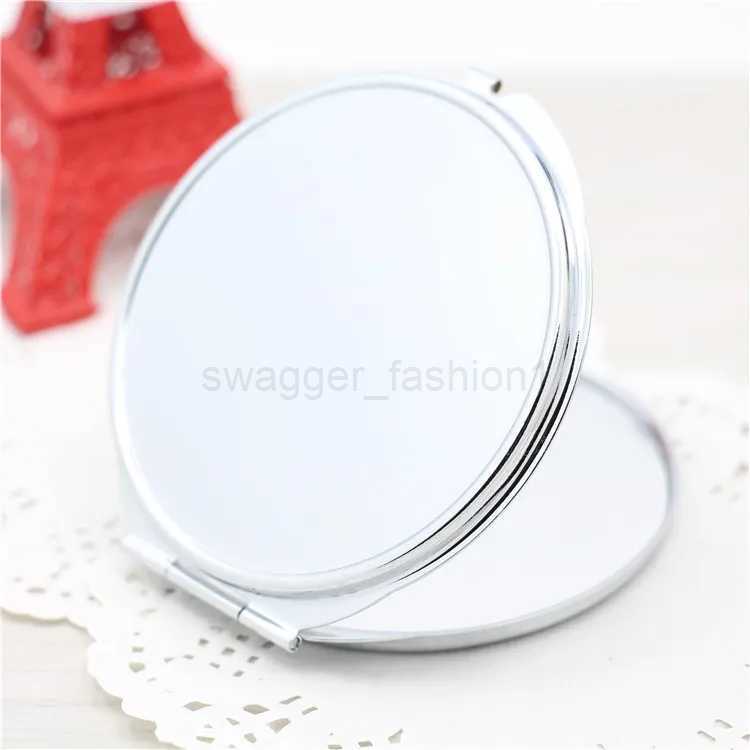 L181 Portable Stainless Steel Makeup Mirror Hand Pocket Folded-Side Cosmetic Make Up Double Mirror Small Various ShapesXJ240813