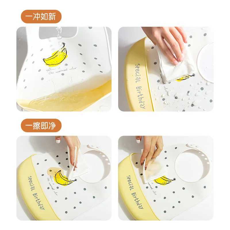 Bibs Burp Cloths Baby Bib Silicone Saliva Towel feeding Baby Scarf Adjustable Animal Picture Waterproof Saliva Dripping silicone Bibs Burp ClothsL4812