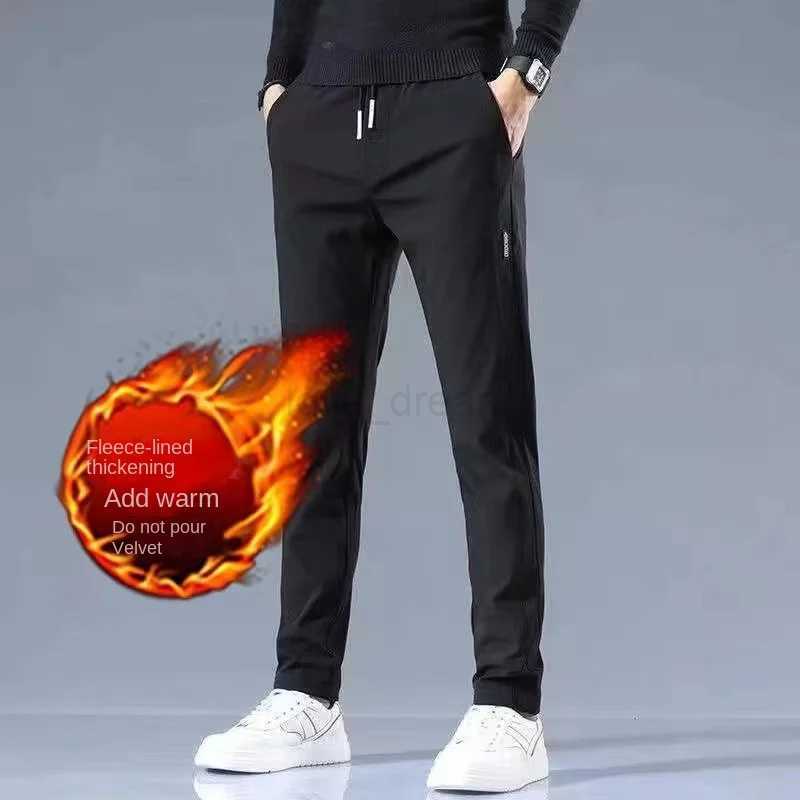 Casual Jogger Pants Autumn And Winter Korean Version Slim Fit Straight Leg Mens Fashion Elastic Waisted Trendy Mens ClothingXJ240813