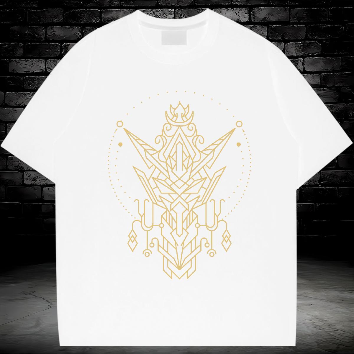 T shirt 230g 100% Cotton Geometric line Outdoor O Neck Short Sleeves White Plus Size Men Clothes T-Shirt Fashion Free Shipping Polos