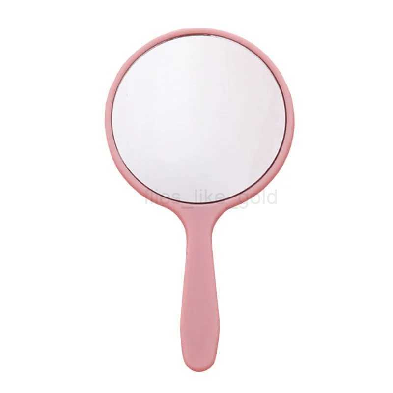 Mini portable round mirror handheld makeup tool 5.5 * 10cm W240813